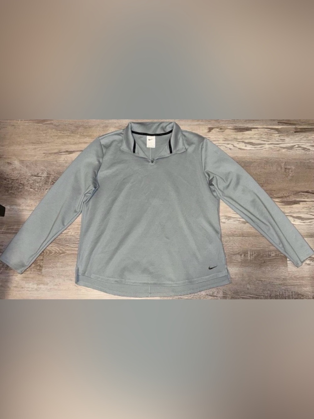 Women's Nike Light Gray Quarter-Zip Pullover Size XL